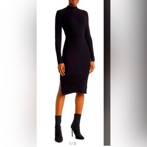 Magaschoni Elegant Black Long Sleeve Dress
